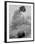 Gale Coffin with Her Finance Charles Gage Jr. on the Beach-Nina Leen-Framed Photographic Print