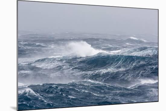 Gale Force Westerly Winds Build Large Waves in the Drake Passage, Antarctica, Polar Regions-Michael Nolan-Mounted Photographic Print