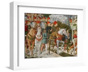 Galeazzo Maria Sforza, Duke of Milan, Extreme Left, on a Brown Horse-Benozzo di Lese di Sandro Gozzoli-Framed Giclee Print