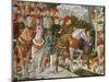 Galeazzo Maria Sforza, Duke of Milan, Extreme Left, on a Brown Horse-Benozzo di Lese di Sandro Gozzoli-Mounted Giclee Print