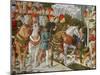 Galeazzo Maria Sforza, Duke of Milan, Extreme Left, on a Brown Horse-Benozzo di Lese di Sandro Gozzoli-Mounted Giclee Print