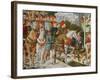 Galeazzo Maria Sforza, Duke of Milan, Extreme Left, on a Brown Horse-Benozzo di Lese di Sandro Gozzoli-Framed Giclee Print