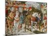 Galeazzo Maria Sforza, Duke of Milan, Extreme Left, on a Brown Horse-Benozzo di Lese di Sandro Gozzoli-Mounted Giclee Print