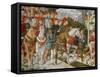 Galeazzo Maria Sforza, Duke of Milan, Extreme Left, on a Brown Horse-Benozzo di Lese di Sandro Gozzoli-Framed Stretched Canvas