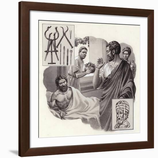 Galen the Physician Risks His Life Telling a Roman Emperor He Has Been Over-Eating-Pat Nicolle-Framed Giclee Print