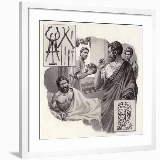 Galen the Physician Risks His Life Telling a Roman Emperor He Has Been Over-Eating-Pat Nicolle-Framed Giclee Print