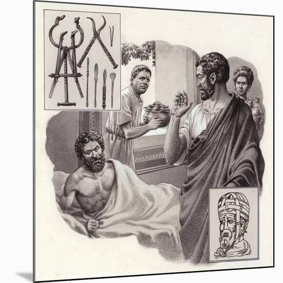 Galen the Physician Risks His Life Telling a Roman Emperor He Has Been Over-Eating-Pat Nicolle-Mounted Giclee Print