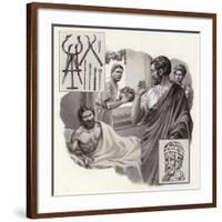 Galen the Physician Risks His Life Telling a Roman Emperor He Has Been Over-Eating-Pat Nicolle-Framed Giclee Print