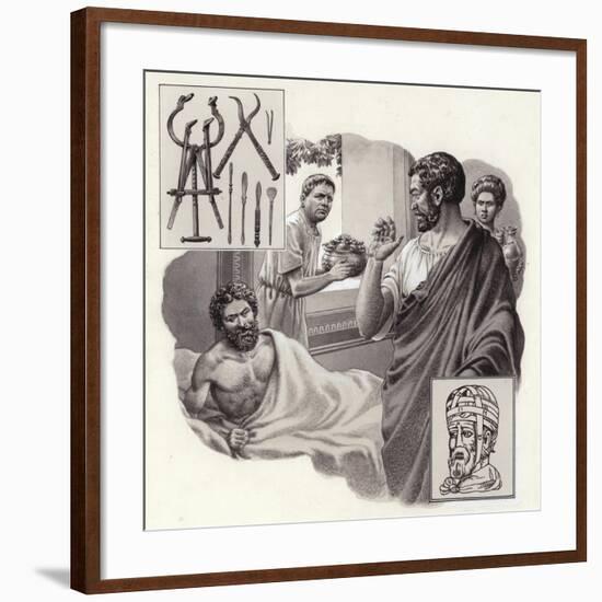 Galen the Physician Risks His Life Telling a Roman Emperor He Has Been Over-Eating-Pat Nicolle-Framed Giclee Print