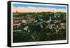 Galena, Illinois, Panoramic Aerial View of the City-Lantern Press-Framed Stretched Canvas