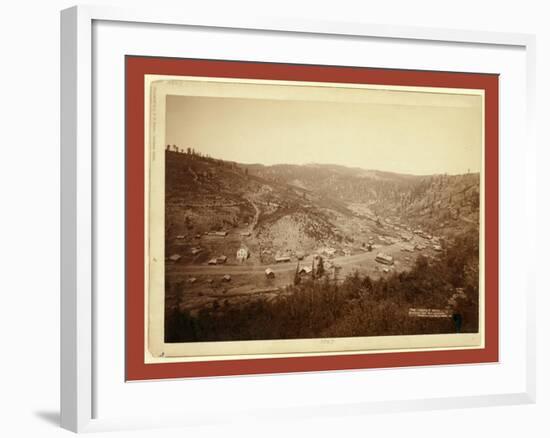 Galena, S, Dakota, Bird's-Eye View from Southwest-John C. H. Grabill-Framed Giclee Print