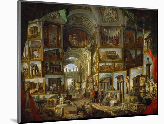 Galerie de vues de la Rome antique, painted 1756-57 for the Duc de Choiseul.-Giovanni Paolo Pannini-Mounted Giclee Print