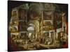 Galerie de vues de la Rome antique, painted 1756-57 for the Duc de Choiseul.-Giovanni Paolo Pannini-Stretched Canvas