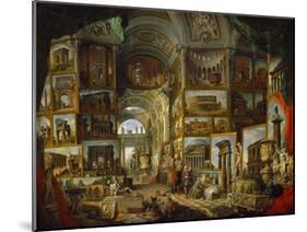 Galerie de vues de la Rome antique, painted 1756-57 for the Duc de Choiseul.-Giovanni Paolo Pannini-Mounted Giclee Print