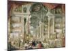 Galerie de vues de la Rome Moderne-Giovanni Paolo Pannini-Mounted Giclee Print