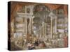 Galerie de vues de la Rome Moderne-Giovanni Paolo Pannini-Stretched Canvas