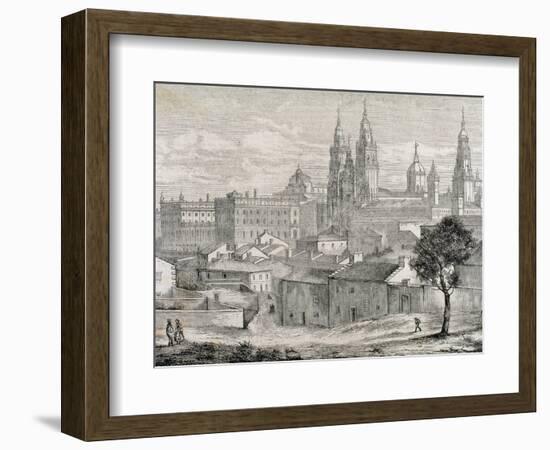 Galicia. Santiago De Compostela. Province of a Coruna. Partial View of the City with the…-null-Framed Giclee Print