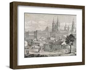 Galicia. Santiago De Compostela. Province of a Coruna. Partial View of the City with the…-null-Framed Giclee Print