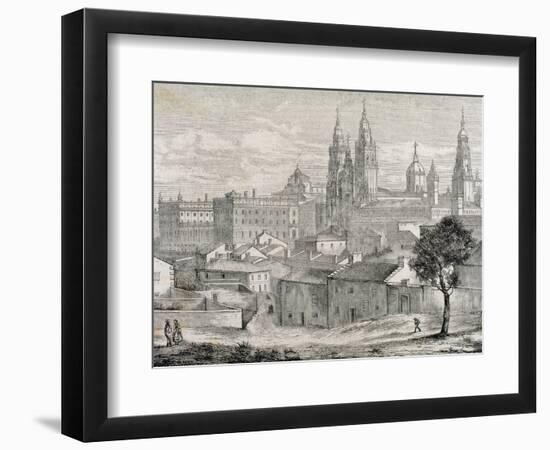 Galicia. Santiago De Compostela. Province of a Coruna. Partial View of the City with the…-null-Framed Giclee Print