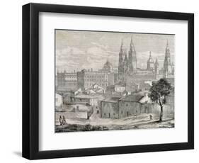 Galicia. Santiago De Compostela. Province of a Coruna. Partial View of the City with the…-null-Framed Giclee Print