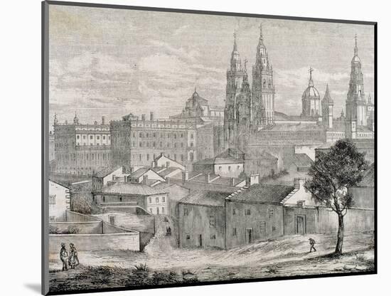 Galicia. Santiago De Compostela. Province of a Coruna. Partial View of the City with the…-null-Mounted Giclee Print