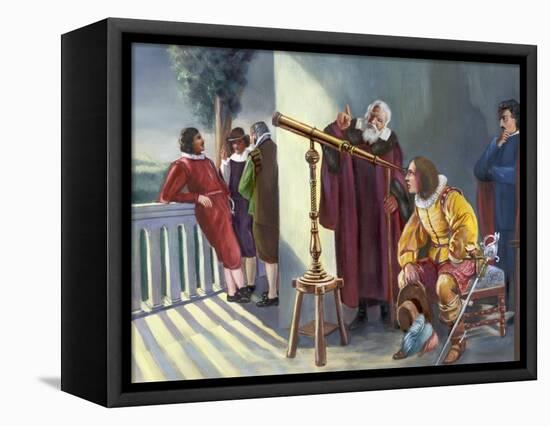 Galileo and Milton in Obseratory-null-Framed Stretched Canvas