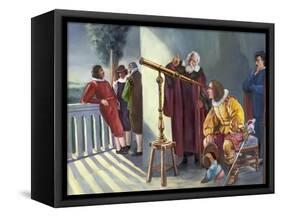 Galileo and Milton in Obseratory-null-Framed Stretched Canvas