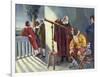 Galileo and Milton in Obseratory-null-Framed Giclee Print