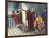 Galileo and Milton in Obseratory-null-Framed Giclee Print