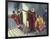 Galileo and Milton in Obseratory-null-Framed Giclee Print