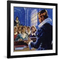 Galileo Became a Professor of Mathematics at Padua-null-Framed Giclee Print