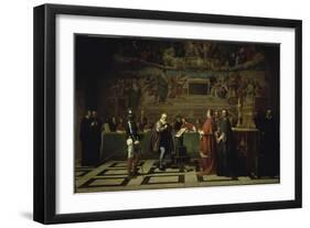 Galileo Before the Inquisition, 1632-Joseph-Nicolas Robert-Fleury-Framed Giclee Print