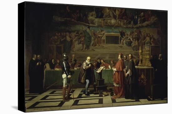 Galileo Before the Inquisition, 1632-Joseph-Nicolas Robert-Fleury-Stretched Canvas