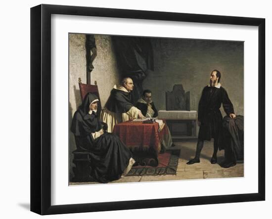 Galileo before the Roman Inquisition, 1857-Cristiano Banti-Framed Giclee Print