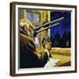 Galileo Created a Telescope and Discovered Four Satellites of Jupiter-null-Framed Giclee Print