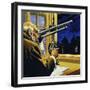 Galileo Created a Telescope and Discovered Four Satellites of Jupiter-null-Framed Giclee Print