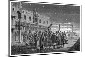 Galileo Demonstrating His Telescope, Venice, 1609-null-Mounted Giclee Print