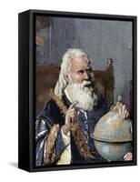 Galileo Galilei (1564-1642). Physicist, Italian Mathematician and Astronomer-Prisma Archivo-Framed Stretched Canvas