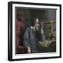 Galileo Galilei and His Telescope - Engraving 1864-Stefano Bianchetti-Framed Giclee Print