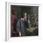 Galileo Galilei and His Telescope - Engraving 1864-Stefano Bianchetti-Framed Giclee Print