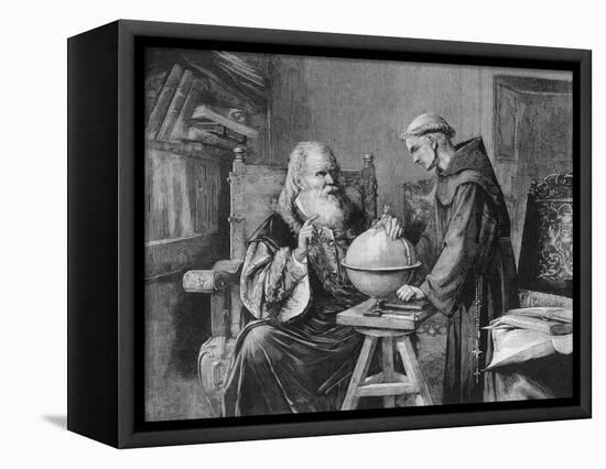 Galileo Galilei Demonstrates His Astronomical Theories to a Monk-Felix Parra-Framed Stretched Canvas