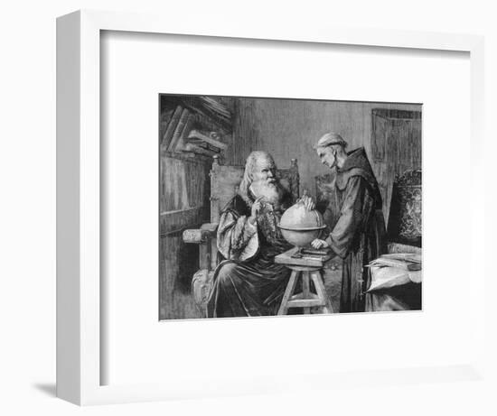 Galileo Galilei Demonstrates His Astronomical Theories to a Monk-Felix Parra-Framed Photographic Print