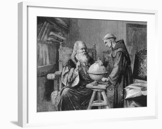Galileo Galilei Demonstrates His Astronomical Theories to a Monk-Felix Parra-Framed Photographic Print