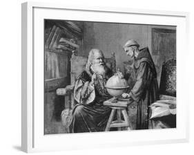 Galileo Galilei Demonstrates His Astronomical Theories to a Monk-Felix Parra-Framed Photographic Print