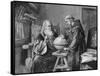 Galileo Galilei Demonstrates His Astronomical Theories to a Monk-Felix Parra-Framed Stretched Canvas