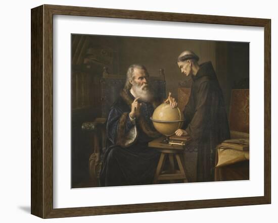 Galileo Galilei Demonstrating His New Astronomical Theories at the University of Padua-Felix Parra-Framed Giclee Print