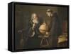Galileo Galilei Demonstrating His New Astronomical Theories at the University of Padua-Felix Parra-Framed Stretched Canvas