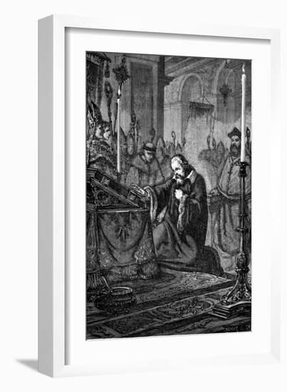 Galileo Galilei, Italian Astronomer and Mathematician Recanting, 1633-null-Framed Giclee Print