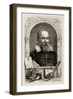 Galileo Galilei, Italian Astronomer-Science Source-Framed Giclee Print