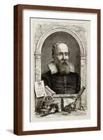 Galileo Galilei, Italian Astronomer-Science Source-Framed Giclee Print